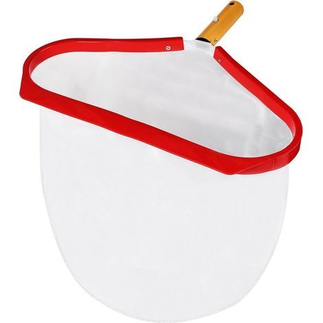 Épuisette de Piscine, Filet Profond Maille Fine, Cadre en Aluminium Rouge, Skimmer Net Robuste Écumoire de Piscine pour Feuilles, Débris, Pollen – Outil de Nettoyage Haute Performance (1/5)