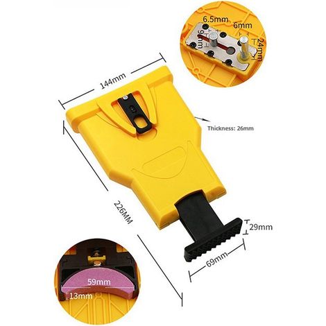 Affûteuse chaîne tronçonneuse Outil affûtage rapide Pierre à aiguiser pour chaîne Affûte lame de scie Poids 283g avec sac bulles (1/5)