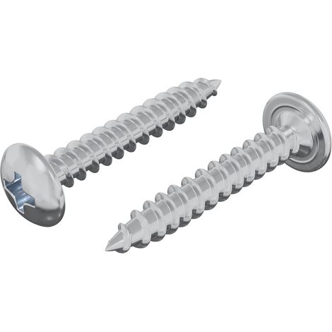 Tornillos de Madera 2 pcs Plateado M4 x 25 mm Acero vidaXL