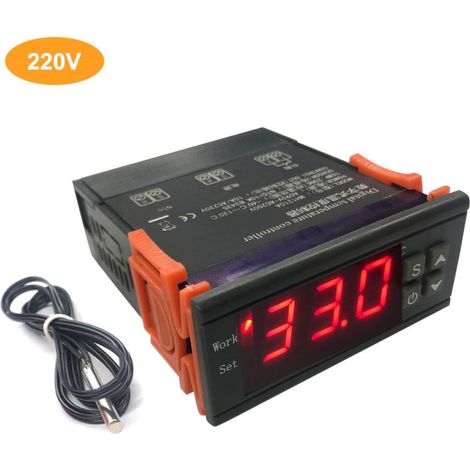 MH-1210A Intelligenter digitaler Temperaturregler, hochpräziser Temperaturregler mit NTC-Sensor für Gefrierschrank, Kühlschrank und Brüterei. (1/5)