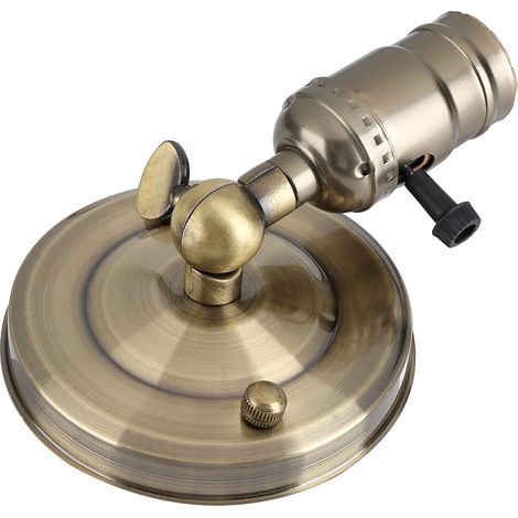 Support lampe douille murale vintage – avec interrupteur – 220V – rétro – décoration maison café