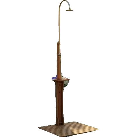 Douche extérieure, pression réglable, tête rotative, 75 x 75 x 221 cm-a (1/2)