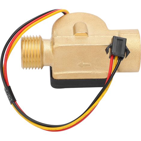 Capteur de débit d'eau, filetage mâle/femelle G1/2", interrupteur, transducteur à effet Hall, compteur d'impulsions, 3-24 V CC (1/5)