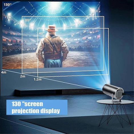 4K-Projektor, Android 11, Wi-Fi 6, Bluetooth 5.0, 260 ANSI Lumen, EU-Stecker