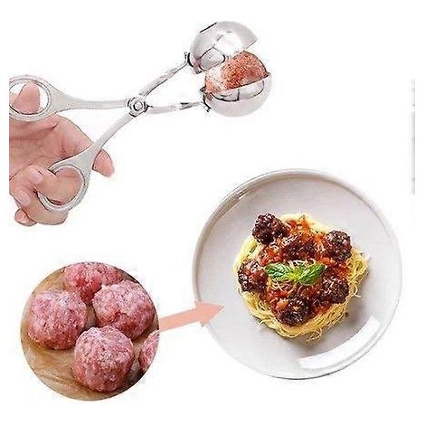Pinces à boulettes de viande et moules à glaçons en acier inoxydable - des outils de cuisine pour préparer facilement des boulettes de viande et d'autres plats délicieux