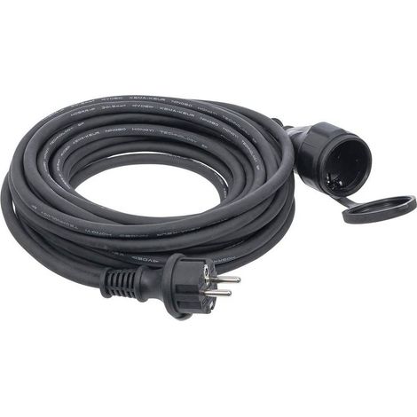 Câble de Rallonge 10 m 3 x 1,5 mm2 - IP44 - Sécurité et Résistance à l Eau, Pro, 500 W - D-Work