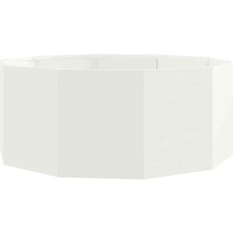 Fioriera rotonda di design moderno per esterni 90 x 90 x 35 cm con manutenzione minima in acciaio bianco 020052972