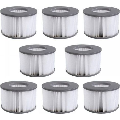8 Pack Replacement Filter Cartridges for Mspa Inflatable Pool, Ruikalucky Hot Tub (1/4)