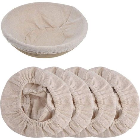 Inserts lin pour paniers pain x4 – 24x9 cm – Pour banneton fermentation levain