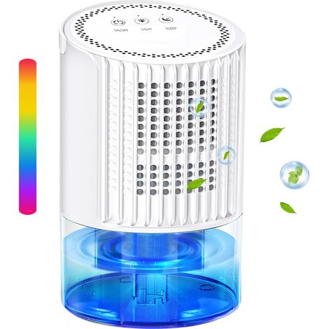 Deumidificatore per la casa – 700 ml con sbrinamento automatico, 2 modalità di funzionamento, spegnimento automatico intelligente, super silenzioso, adatto per camera da letto, cantina, soggiorno, rip (1/5)