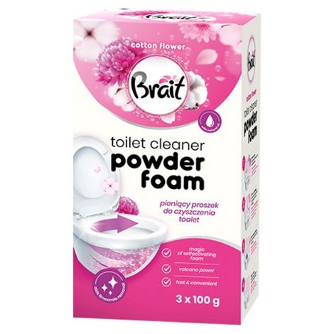 Brait Wulkan Schaum-WC-Reinigungspulver Baumwollblüte 3x100g (1/2)