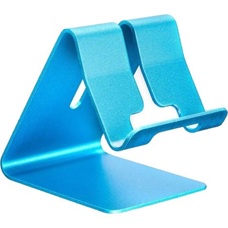 1 support de bureau en alliage d'aluminium, inclinable, avec patins antidérapants, pour smartphone et tablette, usage bureau/table de chevet (1/5)
