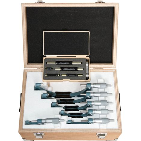Mitutoyo Bügelmessschrauben Satz einfache Ausführung, 0-150 mm, (6 Stk.), 0,01 mm (1/4)