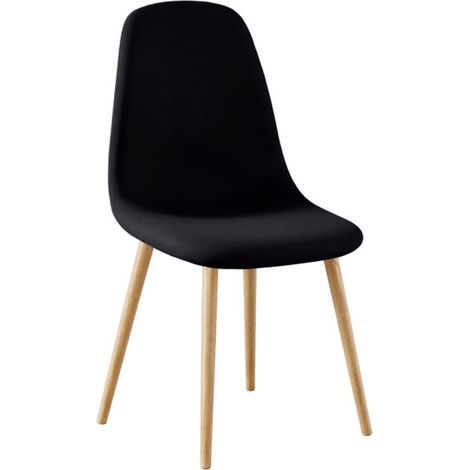 Housse de Chaise Extensible "Mila" 40-50cm Noir (1/5)