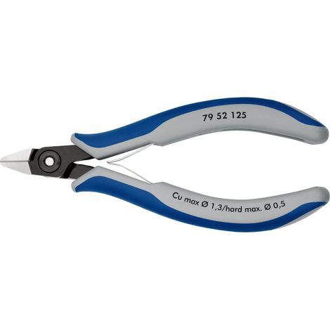 KNIPEX 79 52 125 Alicates de precisión de corte diagonal para electrónica con mangos multicomponentes Barnizados 125 mm