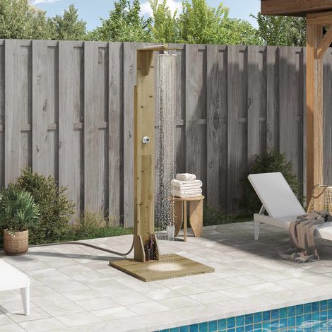 vidaXL Doccia da esterno 214,5 cm Naturale (1/5)