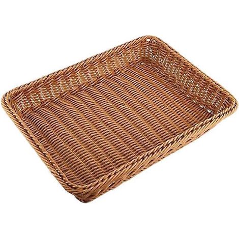 Korb aus Kunststoff und Rattan, Brotkorb, gewebter Korb für Bäckereien