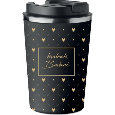 Premium Schwarzer Thermobecher GESCHENK FÜR OMA Omatag KT169 (1/5)