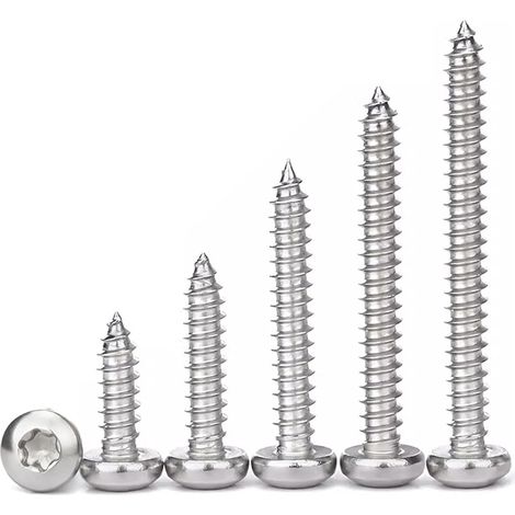 50 Pièces Vis A Bois Tete Ronde Inox M3x25mm Vis Autotaraudeuses Placo en Acier Inoxydable 304 Filetage Complet Fixation du Bois (1/5)