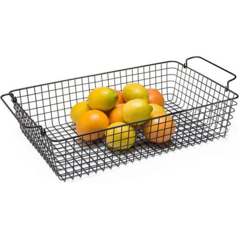 Panier Métallique GN 1/1 Noir - H 12 à 16 cm - Pujadas