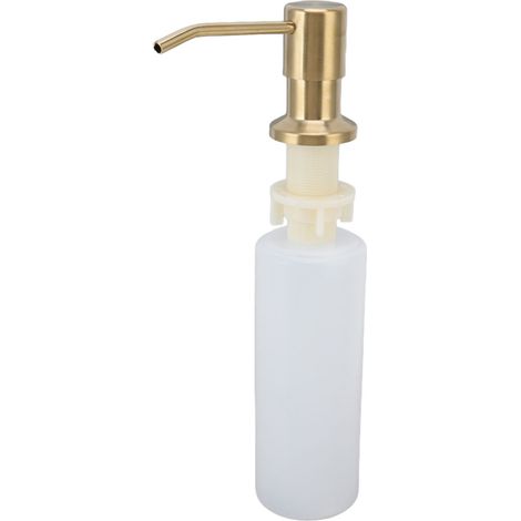 300-ml-Seifenspender aus Edelstahl für die Küchenspüle, 360° drehbarer Kopf, multifunktionaler Pumphahn, Gold (1/5)