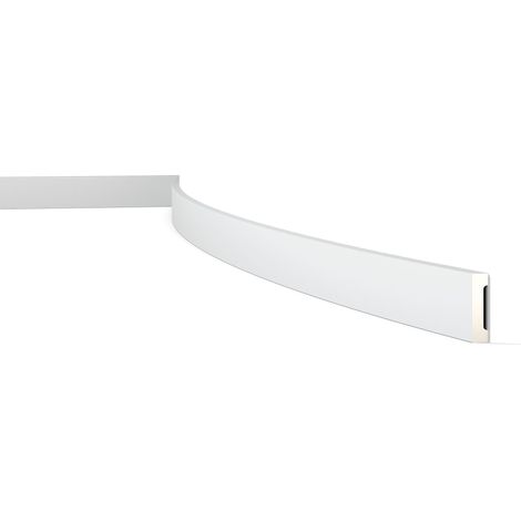 Sockelleiste NMC FT2 Flex WALLSTYL Noel Marquet flexible Zierleiste Wandleiste Friesleiste Modernes Design weiß 2 m (1/5)