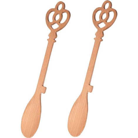 Fisura Cucchiai in legno “Chiave del Castello” (set 2 pz), 30x7x0,5 cm