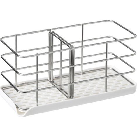 Porte-éponge en acier inoxydable 304, multifonctionnel pour évier de cuisine, organisateur d'évier, plateau égouttoir à vaisselle, porte-savon, panneau de suspension réglable