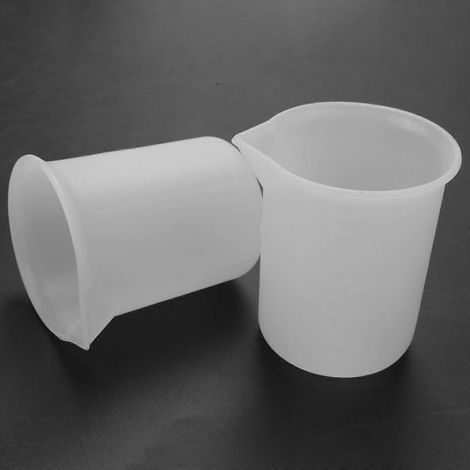 Set mit 10 Silikon-Messbechern, 100 ml, antihaftbeschichtet, zum Mischen und für kreative Projekte. (1/5)