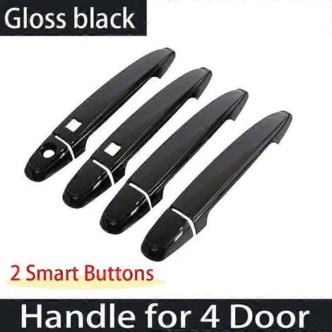 Autocollants noirs brillants pour poignées de porte de voiture Toyota Wish AE10 10 (2003-2008) - Accessoires auto - 2 boutons, 4 portes (1/5)