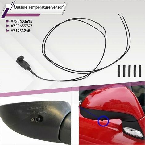 71753245 Fiat 500 500X Punto 05-18 Citroën Peugeot Capteur de température d'air ambiant (situé sous le rétroviseur intérieur de la porte) (1/5)