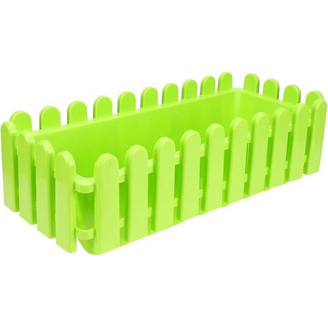 Dekorative Rechteckige Kunststoffzaun Blumentöpfe für Balkon Garten Terrasse (1/5)