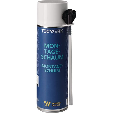 1K-Montageschaum 500ml B2 champagner m.Einw.-Handsch.Dose TECWERK (1/3)