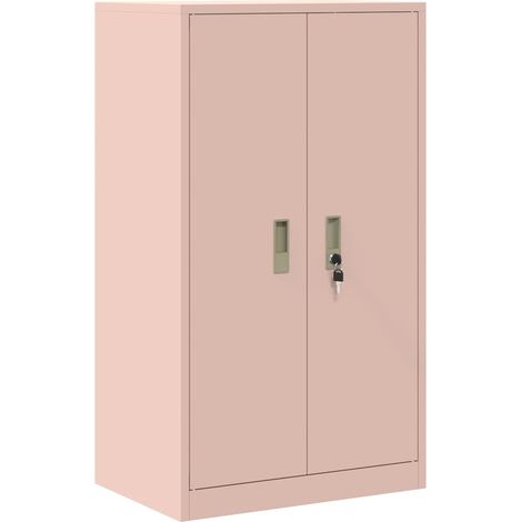 Armadio portaoggetti moderno design industriale 60 x 40 x 90 cm sicuro finitura verniciata in acciaio laminato a freddo rosa 020054858