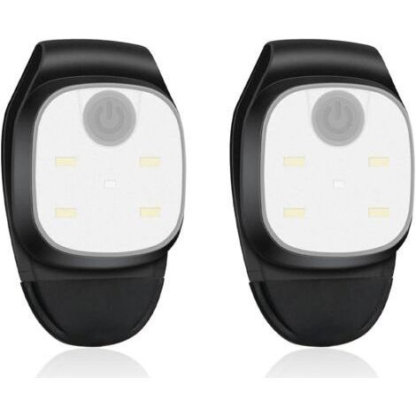 ALLIANDISLampe Frontale LED Lampe de Poitrine 2 Pièces Lampe de Course avec 4 Modes d'Éclairage Lampe de Sécurité avec Clip pour Sports Extérieur Running Camping [Classe énergétique A+++] (1/5)