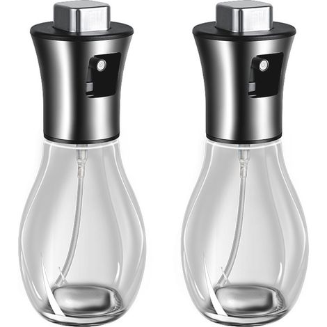 2 vaporisateurs d'huile de cuisson, flacon pulvérisateur d'huile en verre, qualité alimentaire, en acier inoxydable, pour la cuisson, huile d'olive en spray, huile de cuisson allégée pour friteuse à a (1/5)