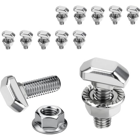 Vis à Tête Marteau M6 x 12 mm Inox A2-70 pour Profilé Alu 10 Pcs (1/5)