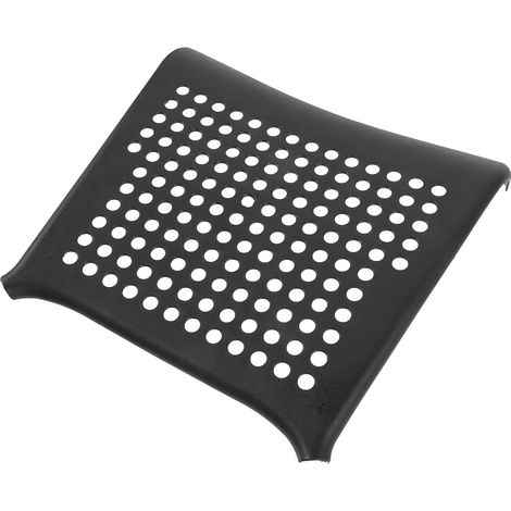 Assise de Chaise de Rechange Structure Perforée, en Plastique Noir (1/5)