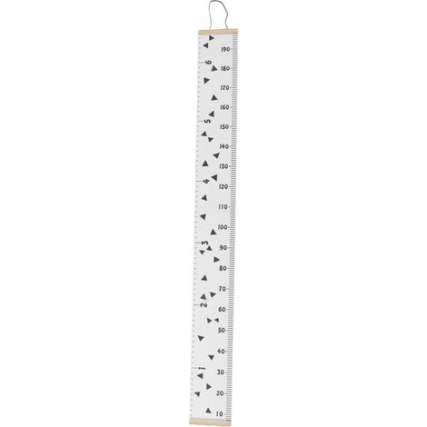 Règle de hauteur enfant en toile, toise murale amovible précise, décoration triangle pour maison (1/5)