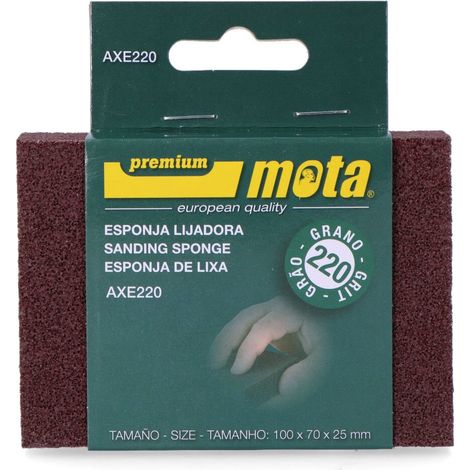 Carta vetrata spugna al corindone grana 220 ascia220 MOTA (1/2)