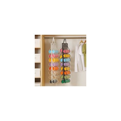 Organiseur de Rangement Yoga Leggings Suspendre avec 16 Poches, Pliable Tissu Oxford Suspendre pour Placard Chemises Jeans, Cintre de Rangement pour Chaussettes Placard Familial Chambre Coucher（2pcs） (1/5)