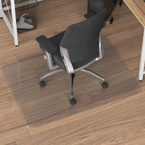 Tapis de chaise de bureau rectangulaire, antidérapants en plastique transparent 90x120cm