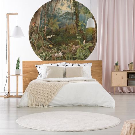 Papier Peint Jungle - Papiers Peints Ronds WallArt Papier Peint Jungle - Papier Peint Rond WallArt - 142,5cm (1/5)