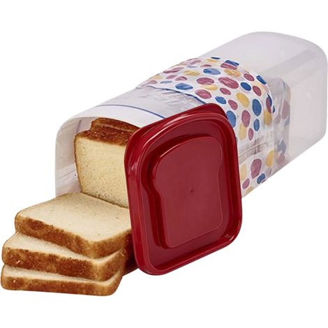 Panera, tapa hermética, plástico, 14x5x5 pulgadas, cocina, almacenamiento (1/5)