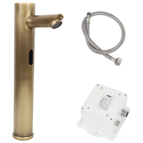 DEESSE SHOP-Robinet automatique infrarouge en laiton – Capteur sans contact – Économie d'énergie – Température 0.1-60 °C – Hauteur 310 mm (1/5)