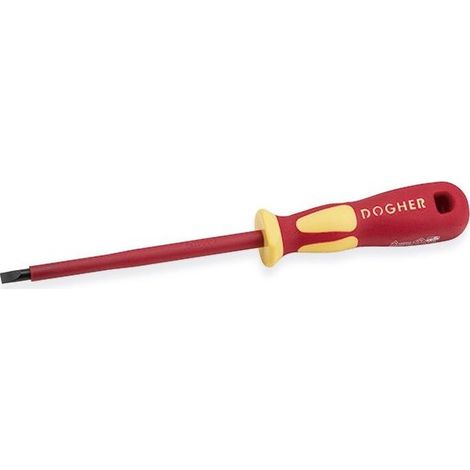 Tournevis isotherme VDE 1000V en acier CrMo, tournevis de précision à isolation électrique, dimensions 8 x 175 mm, pour travaux électriques et bricolage