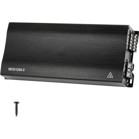 Mophorn Amplificateur audio pour voiture, ampli 5 canaux avec sortie dédiée pour subwoofer, classe D, 4x100W + 1x500W RMS sous 2 ohms, amplificateur stéréo multicanal adapté aux SUV et MPV (1/2)