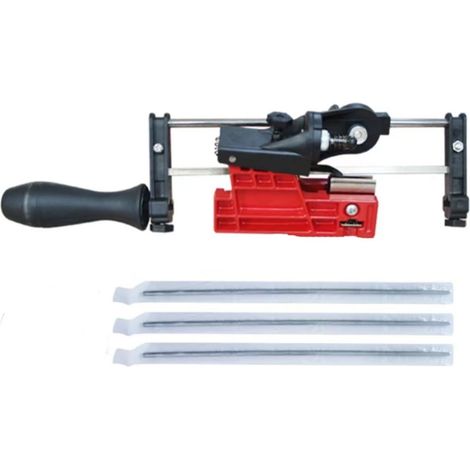 Kit d'affûtage de tronçonneuse avec cadre de guidage et 3 lames de lime pour un entretien précis de la chaîne Outils électriques d'extérieur (1/5)