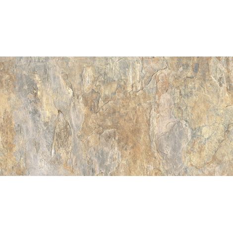 Carrelage sol effet pierre 32x62,5 cm – Grès cérame émaillé – Pour salons, cuisines et séjours – Couleur ocre (1/5)