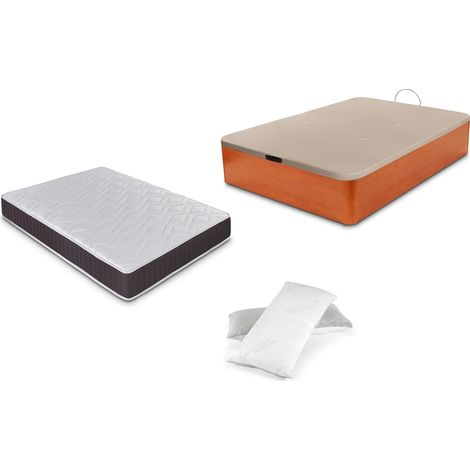 CONJUNTO Canapé abatible + colchon + almohada - Cerezo - 135x190 (1/5)